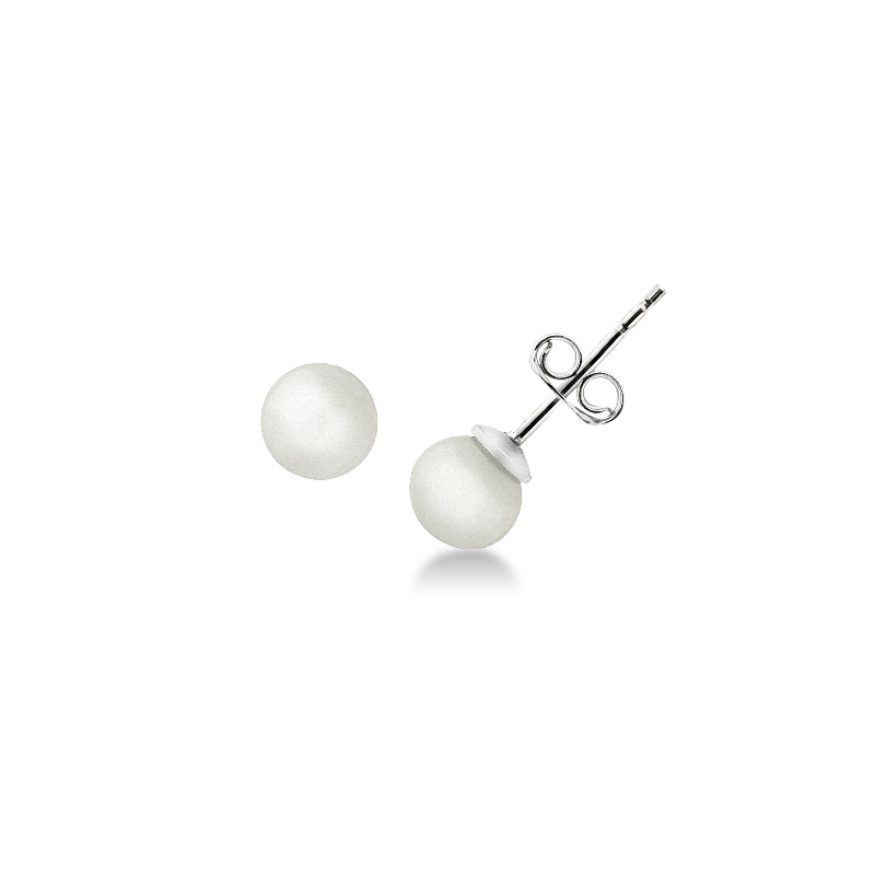 Boucles d’oreilles en or blanc 18 carats avec perles