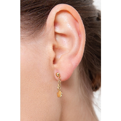 Boucles d'oreilles pour femme en or jaune 750 