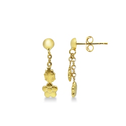 Boucles d'oreilles pour femme en or jaune 750 