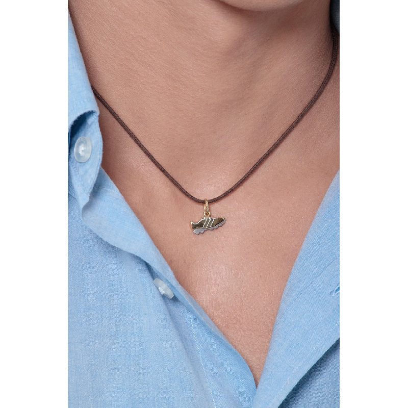 Pendentif chaussure de foot or jaune 750