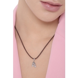 Pendentif chaussures de danse en or blanc 18K avec zircones 2