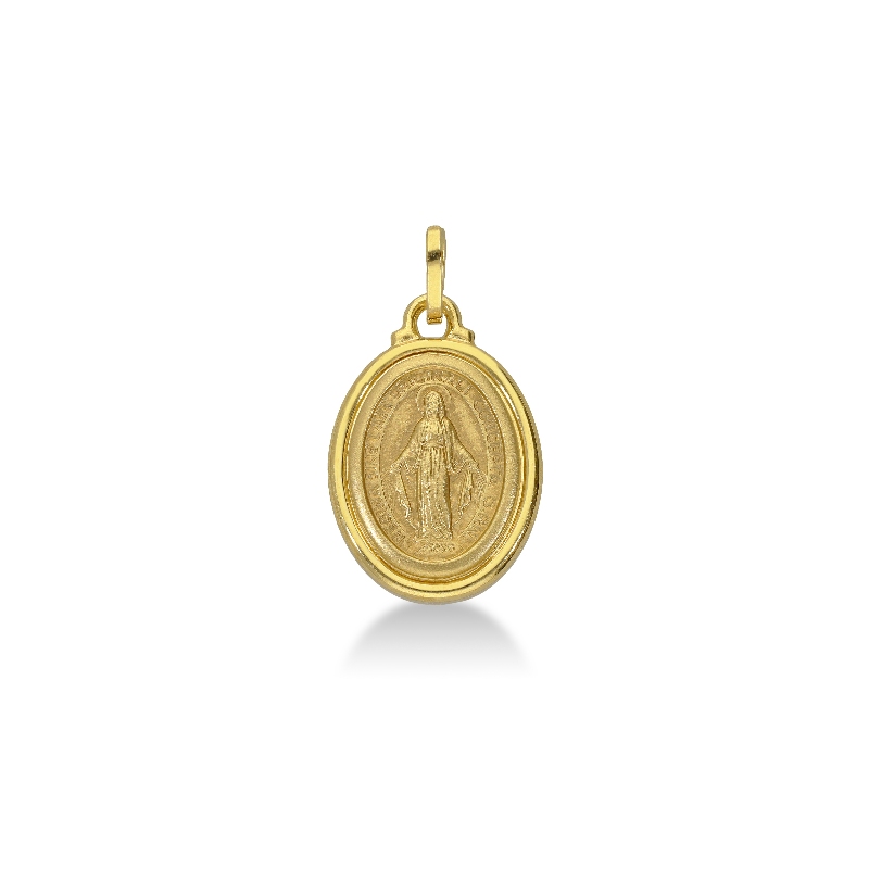 Médaille sacrée en or jaune 18 carats