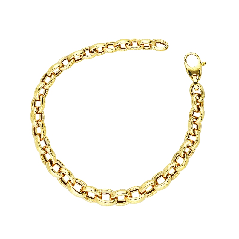 Bracelet rolo en or jaune 18k