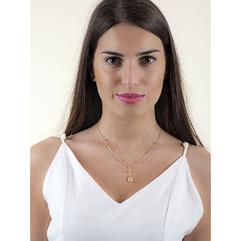 Chaîne avec gouttes en or jaune 18 carats