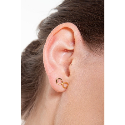 Boucles d’Oreilles Infini en Or Jaune 18k