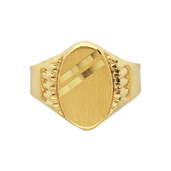 Bague Chevalier en or jaune 18k pour homme 2