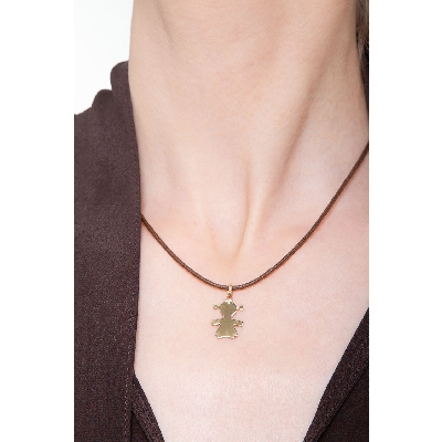 Pendentif Fillette en Or Jaune 18k