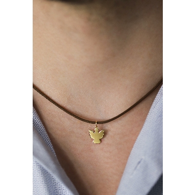 Pendentif Silhouette Petit Ange en Or Jaune 18k