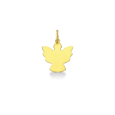 Pendentif Silhouette Petit Ange en Or Jaune 18k