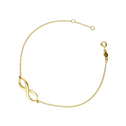 Bracelet infini  pour femme en Or Jaune 18k