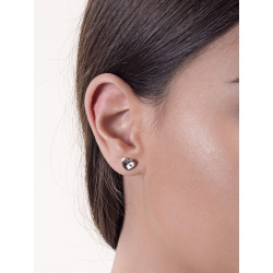 Boucles d’oreilles cœur en or rose et blanc 18k diamanté 2