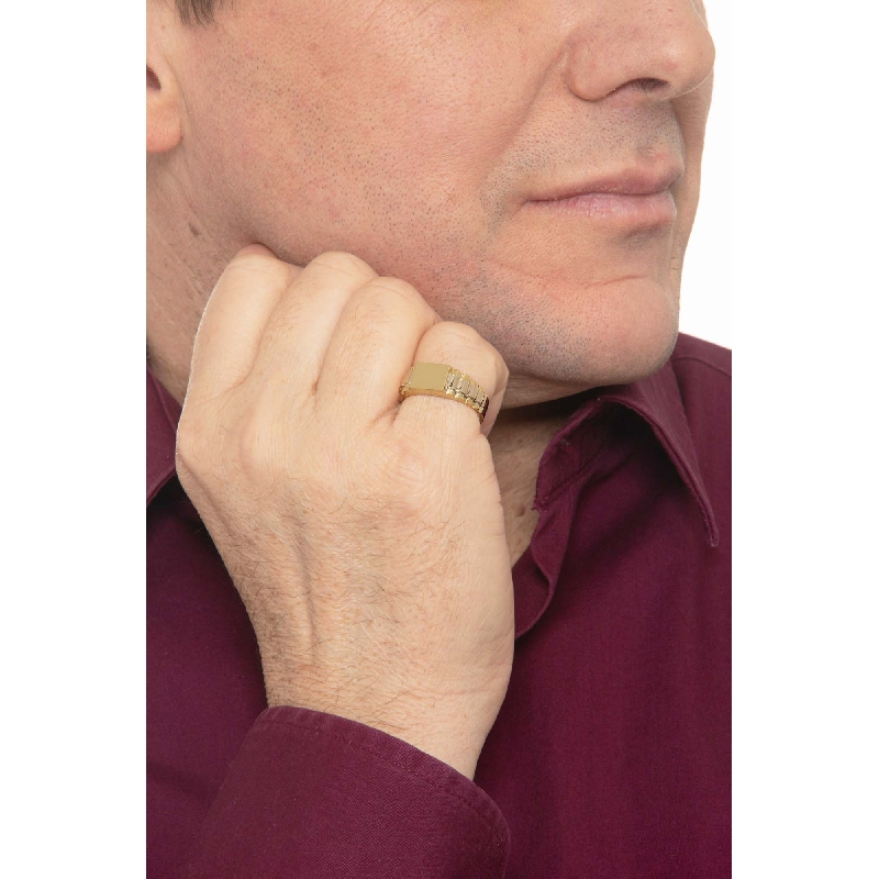 Bague or chevalière or jaune 18 k