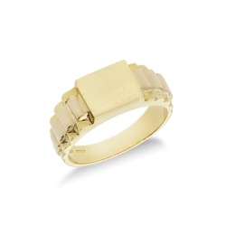 Bague or chevalière or jaune 18 k