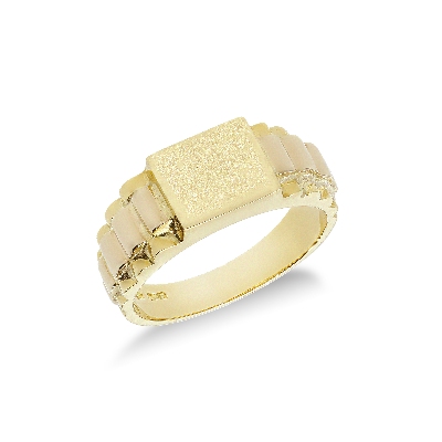 Bague or chevalière or jaune 18 k