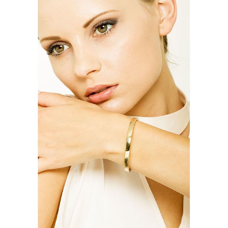 Bracelet rigide en or jaune 18k