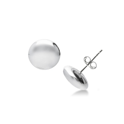 Boucles d'oreilles à bouton en or blanc 18k