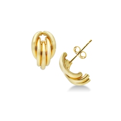 Boucles d’oreilles nœud en or jaune 18K