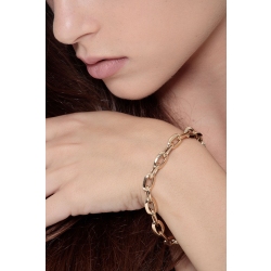 Bracelet pour femme en or jaune 18k avec mailles chaîne 2