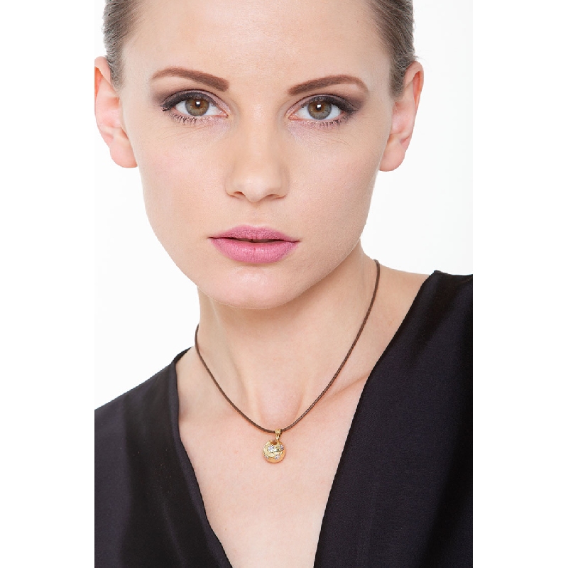 Pendentif ballon de football en or blanc et jaune