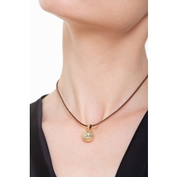 Pendentif ballon de football en or blanc et jaune 2