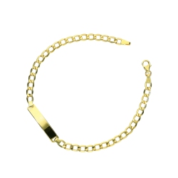 Bracelet homme en or jaune 18 carats à mailles plates