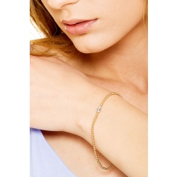 Bracelet avec perles Or Jaune 18k et ancre Or Blanc 18k 2