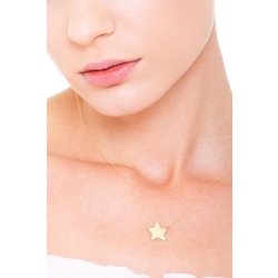 Collier dame avec pendentif étoile en or jaune 750  2