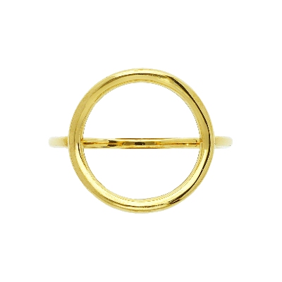 Bague en or jaune 18k avec cercle design ouvert