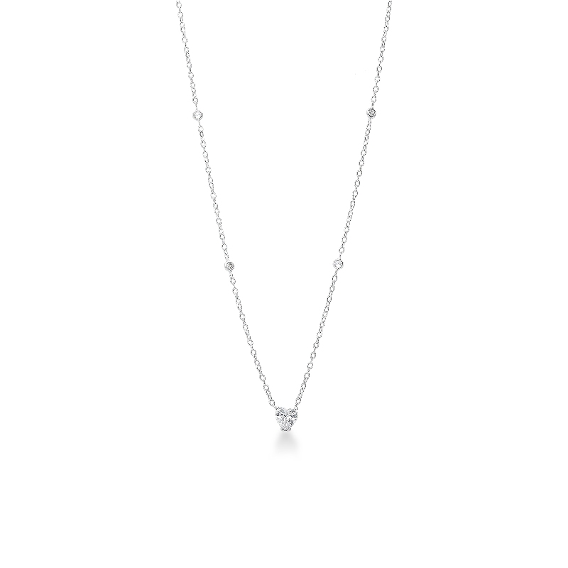 Collier rolò en or blanc 18k avec zircon