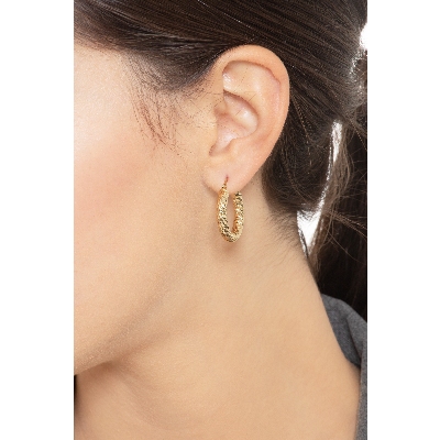 Boucles d'oreilles en créole en or jaune 18k