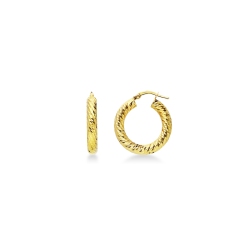 Boucles d'oreilles en créole en or jaune 18k