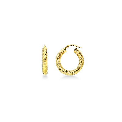 Boucles d'oreilles en créole en or jaune 18k