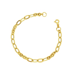 Bracelet chaîne en or jaune 18k