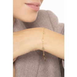 Bracelet en or jaune 18k orné de sept charms ronds 2