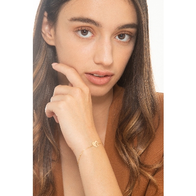 Bracelet en or jaune 18k patte de chien