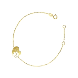 Bracelet en or jaune 18k patte de chien
