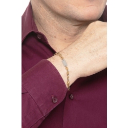 Bracelet avec plaquette en or jaune et blanc 18k 2