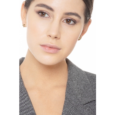 Boucles d’oreilles en or jaune trèfle à quatre feuilles