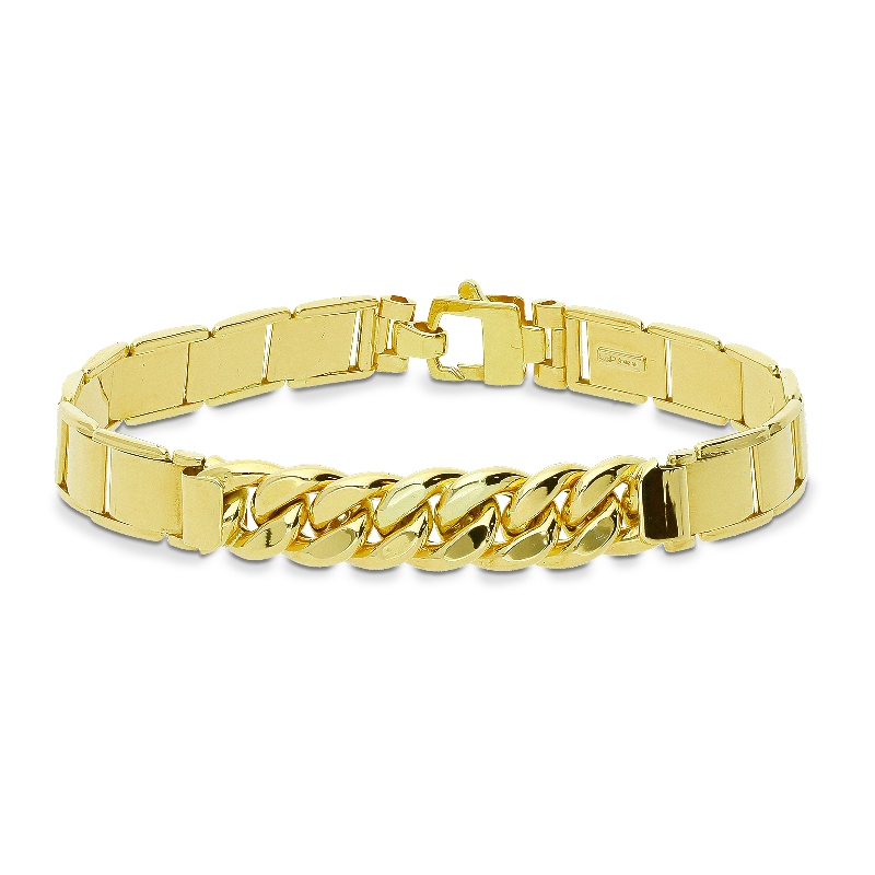 Bracelet en or jaune avec maillon gourmette
