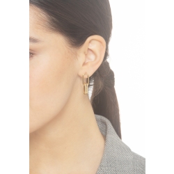 Boucles d’oreilles en or jaune 18k à fermoir clipsé 2,8 cm 2