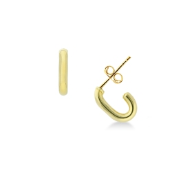 Boucles d'oreilles à crochet en or jaune 18k