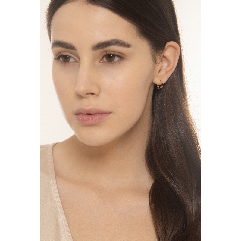  Boucles d'oreilles créoles en or jaune 18k