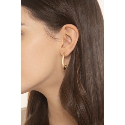 Boucles d’oreilles ovales or jaune 18k creuses 2