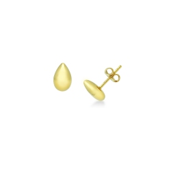 Boucles d'oreilles en or jaune 18k en forme de petite goutte