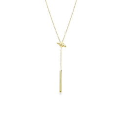 Collier en or jaune 18 carats avec barre