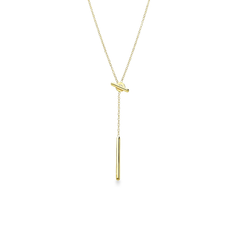 Collier en or jaune 18 carats avec barre