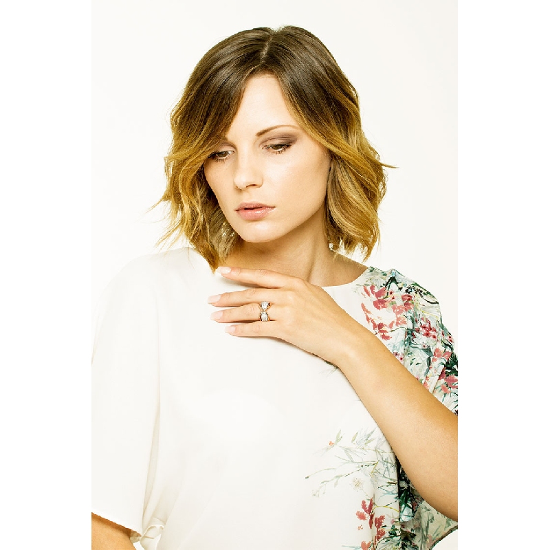 Bague diamants en or blanc et rose 18 carats