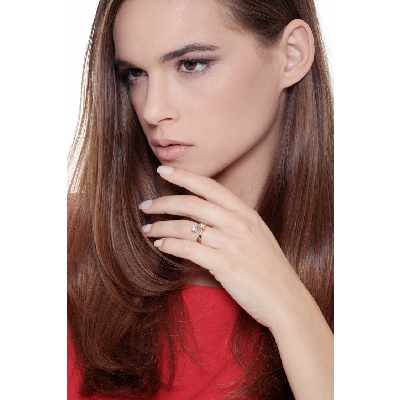 Bague femme Contrarié en Or Blanc et Jaune 18k avec Diamants