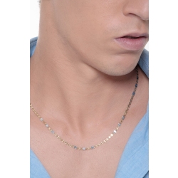 Chaîne en or blanc et jaune 18 carats, 50 cm 2