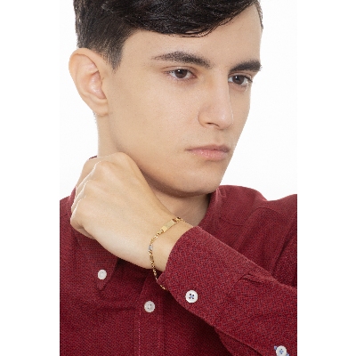 Bracelet en or jaune et blanc 18 carats personnalisable